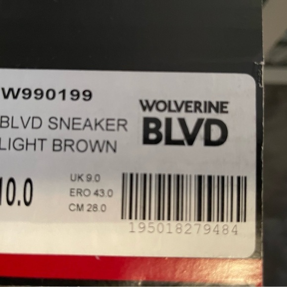 Wolverine Blvd All Leather and Suede Mens Sneaker (Brown) in Mens 10M - Picture 7 of 7